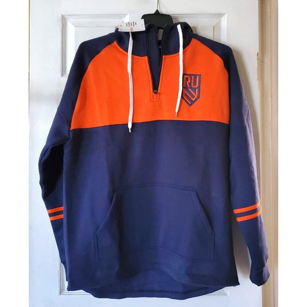 VINTAGE PALADIN RUGBY UNITED NEW YORK HOODIE SWEATSHIRT BLUE ORANGE SIZE M NWT